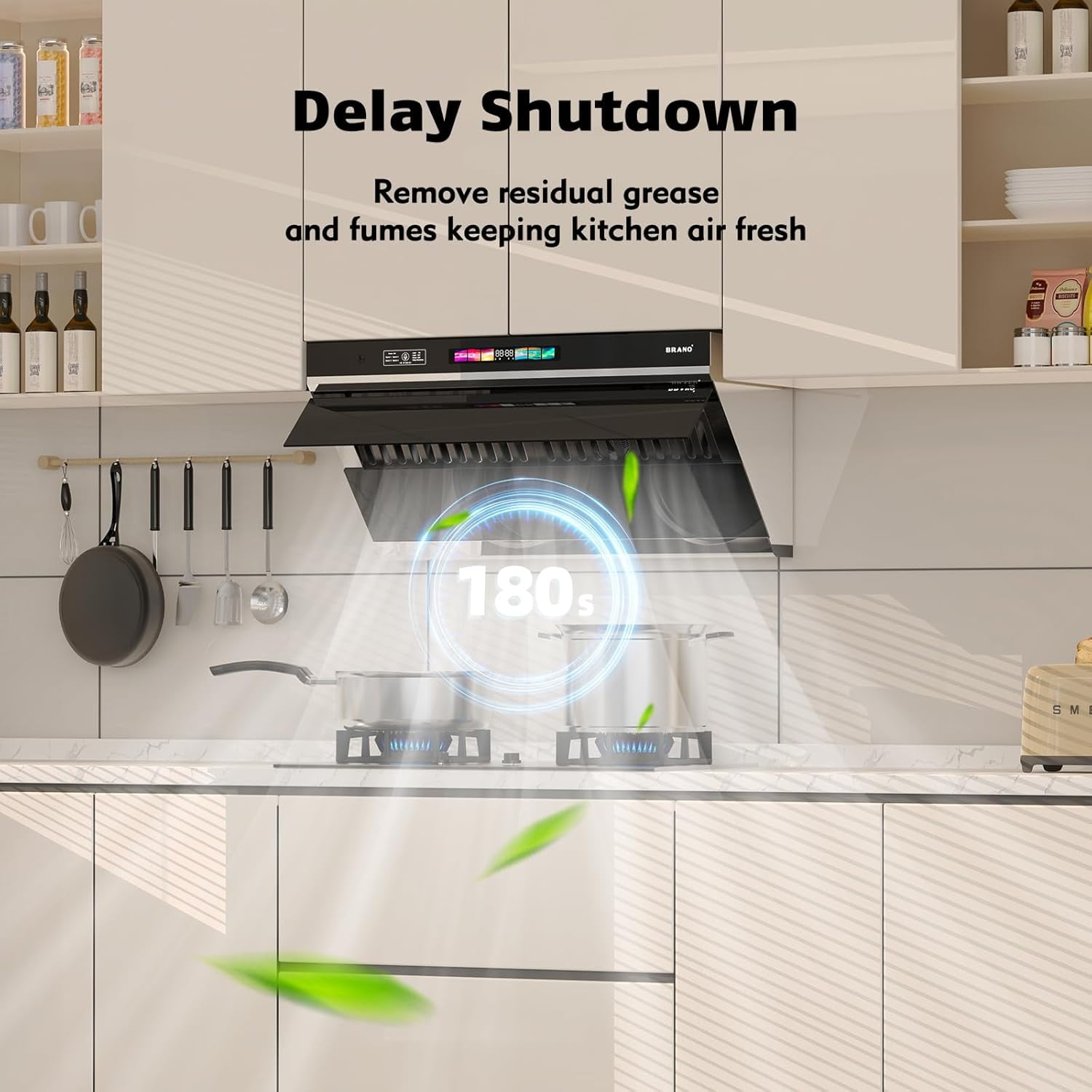 Under Cabinet Range Hood 36 inch,Range Hood 900 CFM with Voice/Gesture Sensing/Touch Control Panel