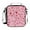 Pink Candy Cane and Strawberry, variant on Insulated Square Lunch Bag with Side Mesh Pocket Fashion Lunch Box Reusable Lunch Tote 10.5" x9.5" x3.5" Reindeer with Scarf Pattern