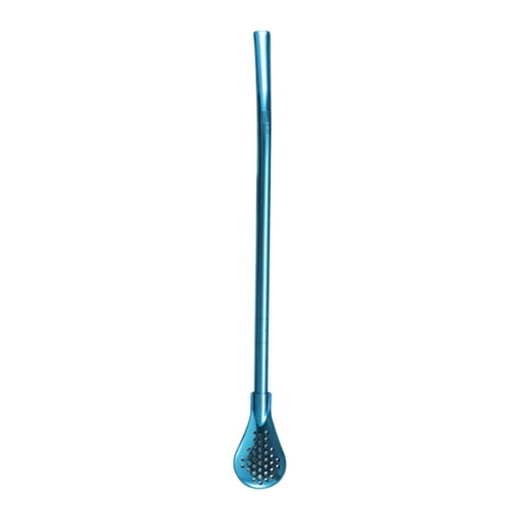 Ganfancp Stainless Steel 304 Detachable Straw Colander Tea Leaking Spoon Milk Tea Coffee Stirring Spoon for Home