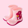 thumbnail image 2 of Aloohaidyvio Kids Rubber Rain Boots Toddler Shoes Cute Cartoon Dinosaur Waterproof Boots for Boys Girls, 2 of 5