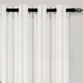 thumbnail image 2 of DriftAway Farmhouse Linen Blend Blackout Curtains 63 Inches Long Linen Curtains for Bedroom Vertical Striped Printed Thermal Insulated Grommet Lined Treatments for Living Room 2 Panels W52 x L63 Green, 2 of 9