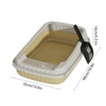 thumbnail image 3 of Nebwoak Semi-Enclosed High-Sided Cat Litter Box, Splash-Proof Extra Spacious for Large Cats, with Scoop, Beige, 3 of 6