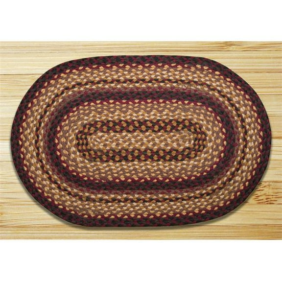 Earth Rugs 02-371 Black Cherry-Chocolate-Cream Oval Rug