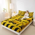 thumbnail image 4 of Homewish Construction Vehicle Queen Sheet Set, Excavator, Breathable Boys Bedding, 4-Piece, 4 of 7