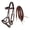 Brown/Beaded, variant on Horse Western Black Leather Beaded Bitless Padded Sidepull Bridle Reins 77RS17BK