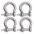 thumbnail image 1 of EIGTHTAIL 4 Pcs Manille en Acier Inoxydable, Manille de Levage en Forme de D, 1 of 5