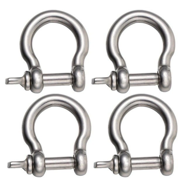 EIGTHTAIL 4 Pcs Manille en Acier Inoxydable, Manille de Levage en Forme de D