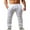 White, variant on Fortune Summer Men Pants Breathable Solid Color Trousers Casual Elastic Waist Pants M-3XL