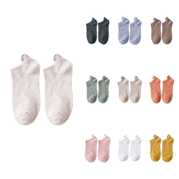 Kids Cute Ankle Socks 5Pairs Cotton Kawaii Embroidered Funny Low Cut Ankle Socks for Women Girls