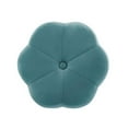 thumbnail image 5 of Linon Siena Gold Base Upholstered Flower Shaped Vanity Stool in Teal Blue Velvet, 5 of 9