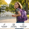 thumbnail image 4 of Jeiento Owl 17 Inch Lightweight School Bag Set for Boys Girls 4-Piece Lunch Bag Pencil Case Water Bottle Holder Purple Large Capacity Backpack for Kids Students, 4 of 7