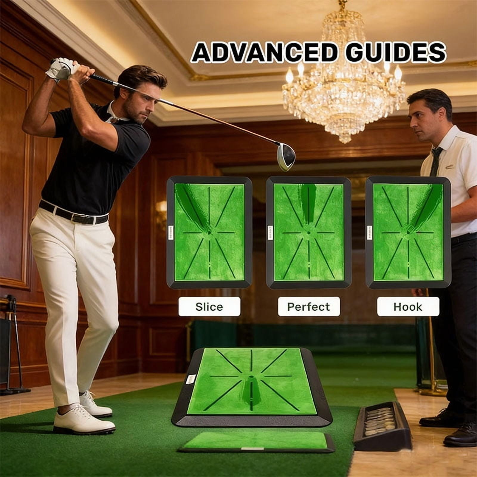 GtuiBugt Golf Hitting Mat Durable Non-Slip Training Indoor Outdoor 1-Pack 1.6x1.2x0.3