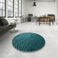 thumbnail image 4 of Ahgly Company Machine Washable Indoor Rectangle Transitional Dark Turquoise Green Area Rugs, 5' x 8', 4 of 7