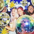 thumbnail image 5 of Untyo 24 Pcs Disco Ball Balloons Huge Gold Explosion Star Aluminum Foil Balloons for Birthday,Theme Disco Party Decorations Supplies, 5 of 7