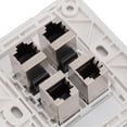 thumbnail image 4 of Cat 6 Ethernet wall plate 4 ports female to female to avoid clutter. Internet wall plate for CAT5, CAT5E, CAT6, CAT6A., 4 of 4