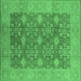 thumbnail image 1 of Ahgly Company Indoor Square Oriental Emerald Green Industrial Area Rugs, 7' Square, 1 of 4