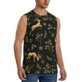 thumbnail image 2 of Balery Christmas Gold Deers1 Men's Sleeveless Muscle Shirts Workout Tank Top, Moisture Wicking, Odor Protection-XX-Large, 2 of 8