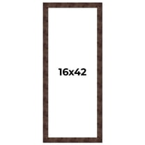 16x42 Frame Brown Burl Real Wood Picture Frame Width 1.625 Inches | Interior Frame Depth 0.5 Inches