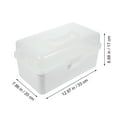 thumbnail image 2 of Raindrops Double Layer Sewing Box Organizer for School Use White PP 1Pack, 2 of 7