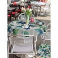thumbnail image 5 of Outdoor Tablecloths with Umbrella Hole & Zipper, Blueberry Spring Leaves Round Tablecloths 60 Inch, Grey Botanical Branches Waterproof Table Cloth, Patio/Pool/Picnic Table Covers, 5 of 8