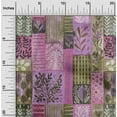 thumbnail image 2 of oneOone Cotton Cambric Purple Fabric Plants Watercolor Mix Leaf Sewing Material Print Fabric By The Yard 42 Inch Wide, 2 of 4