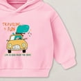 thumbnail image 6 of yocbz Toddler Kid Boy Girls Cute Print Hoodie Sweatshirt Pullover Long Sleeve Pullover Top Fall Blouses for Kids Pink,7-8 Years, 6 of 7