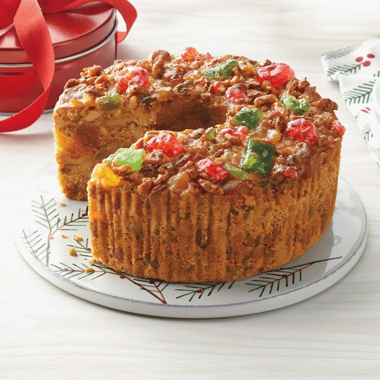 The Swiss Colony, Christmas Fruitcake, 2 lb, Candied Fruit & Nuts