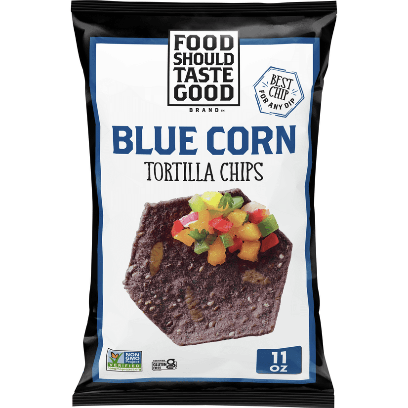 Food Should Taste Good, Gluten Free Blue Corn Tortilla Chips, 11 oz
