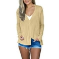thumbnail image 2 of Fanxing Women's V Neck Cardigan Sweater Long sleeve Button Down Fall Lightweight Solid Color Knitted Outwear Khaki XL, 2 of 8