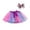 Purple, variant on PINQI Workout Shorts for Child Kids Girls Party Dance Ballet Splice Rainbow Tulle Skirt+Bow Hairpin Fairy Dancing Tutu Skirts