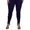 Navy Blue, variant on Plus Size Pants Elegant Plain Skinny Black 0XL (12)