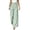 Green, variant on Women's High-Waisted Striped Wide-Leg Trousers Double-Breasted Button Detail Flowy Casual Pants