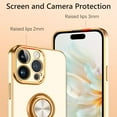 thumbnail image 3 of for iPhone 15 Pro Max Case, 15 Pro Max Case with 360° Ring Holder Kickstand Magnetic [Car Mount Support] Shockproof Anti-Slip Protective Electroplated Case for iPhone 15 Pro Max 6.7"-White, 3 of 8
