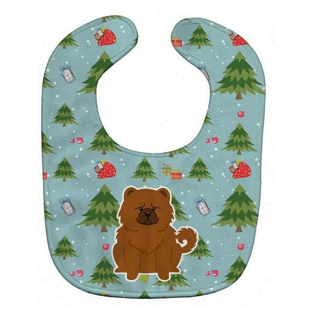 Caroline's Treasures BB4802BIB Bavoir pour Bébé Chow-Chow de Noël Rouge