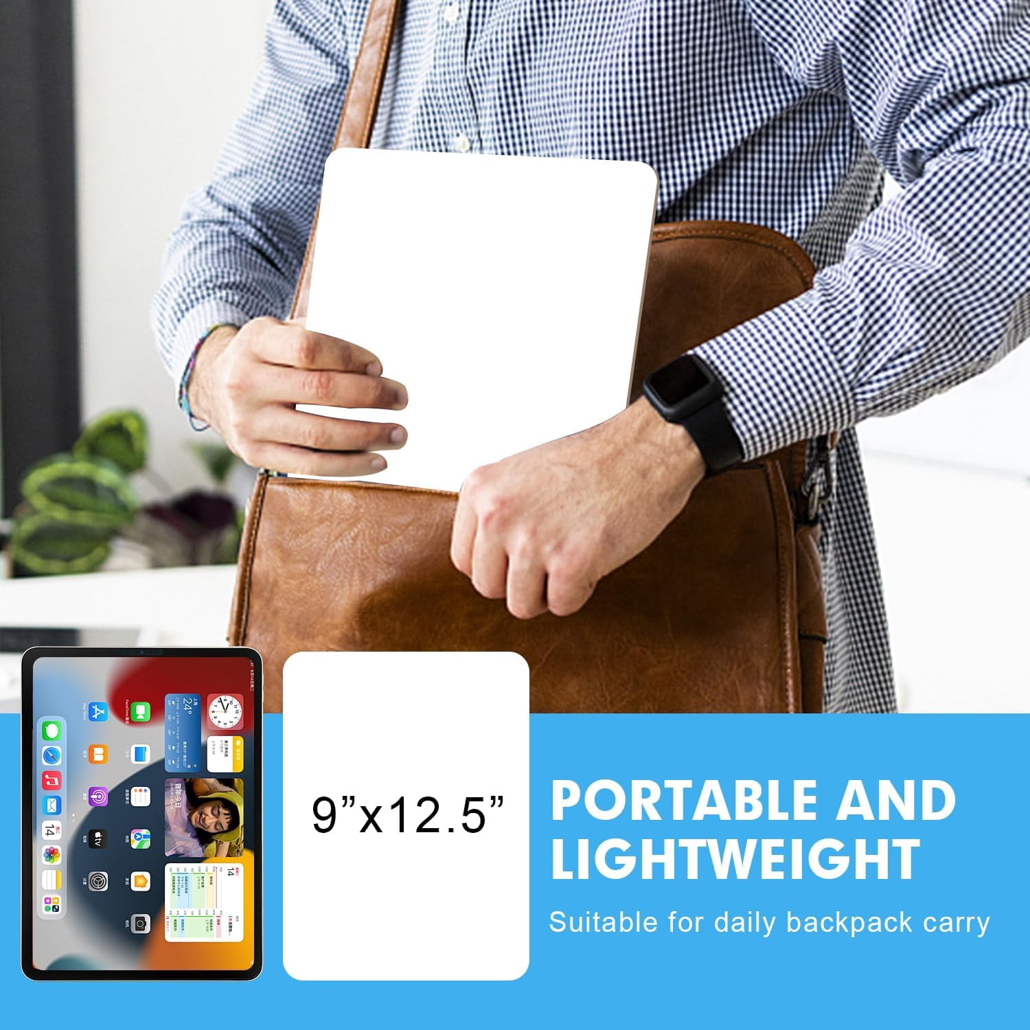 Dry Erase LapBoards, 16 Pack Double Sided 12.5 x 9 Inch Whiteboards with 16 Erasers, Dry Erase Boards for Office Students Classroom Teacher Supplies