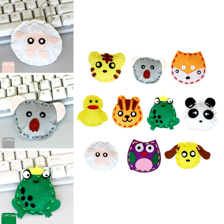 Kids Arts And Crafts Organizers And Storage Diy Crafts for Girls DIY Animal  Zodiac Keyring Making Kit Beginner Sewing Kit For Kids And Adult Keychain