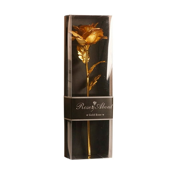 BINGLI Gold Dipped Rose Gold Rose, Genuine One of a Kind Rose Hand Dipped in Golden Roses Romantic Gifts for Women in Her Birthday Anniversary Valentines Day Mothers Day