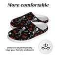 thumbnail image 6 of Kdxio Skeleton with Roses Women's Men's Slippers Plush Slip-On House Slipper for Winter Indoor Soft Cushion Non-slip Fluffy Slides Slippers-8, 6 of 7