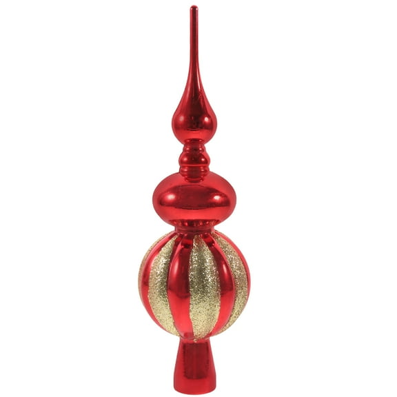 Uonlytech Christmas Tree Topper Red Plastic 1Pcs 9.1x2.6x2.6In