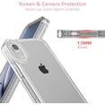 thumbnail image 2 of Designed for iPhone XR 6.1 inch,Sparkly Cute Clear Case for Women Girls,Glitter Bling Flexible Soft TPU Silicone Bumper Protective Cover for iPhone XR,Gray, 2 of 10