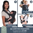 thumbnail image 2 of Dreambaby® Manhattan Adjustable 3 in 1 Position Baby Carrier - IHDI Approved Hip Healthy - Newborns Toddlers up to 33lbs - Fits for Most Adult Sizes - Black - Model L296, 2 of 7