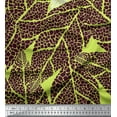 thumbnail image 3 of oneOone Cotton Jersey Lime Fabric Leaves Panel Sewing Material Print Fabric By The Yard 58 Inch Wide, 3 of 3