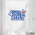 thumbnail image 1 of 4th of July Tapestry, American Independence Day Stamp Look on Plain Background Image, Fabric Wall Hanging Decor for Bedroom Living Room Dorm, 5 Sizes, Dark Coral and Violet Blue, by Ambesonne, 1 of 1