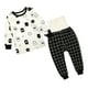 thumbnail image 1 of 2pcs Niños Niños Niñas Ropa de Dormir de Manga Larga Conjunto Altura 110-120 cm, 1 of 9