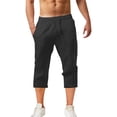 thumbnail image 3 of Blekii Men's Casual Summer Shorts, Solid Color Cotton Flat Front Shorts, Fashionable Lightweight Bottoms for Hot Weather, Versatile Pants for Beach, Lounge, Or Daily Outings,, 3 of 9