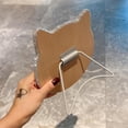 thumbnail image 4 of Bestbling Bling Rhinestone Cute Desktop Wooden Makeup Mirror –Foldable, Portable, High-Definition Home Vanity Mirror with 180-Degree Rotation, Perfect for Gift Giving (Silver), 4 of 5