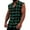 Green, variant on Mens Sleeveless Flannel Shirt Casual Plaid Button Down Shirts Cowboy Tank Shirts Red M