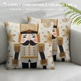 thumbnail image 3 of Leisuo Modern Abstract Throw Pillow Covers Brown Stripes White Decorative Pillow Cases 18\x18\, 3 of 5