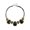 Ancient golden, variant on Gothic Cord Statement Necklace With Black Gemstones For Women