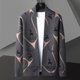 thumbnail image 3 of Suéter de estilo inglés para hombre, abrigo de otoño e invierno, cárdigan de punto con estampado ajustado e informal de alta gama para hombre, chaqueta de punto suave y cálida para Navidad, 3 of 5